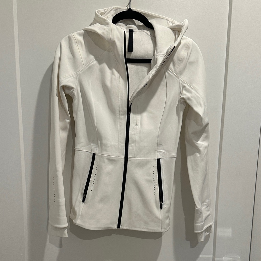Lululemon Women's White Hooded Jacket